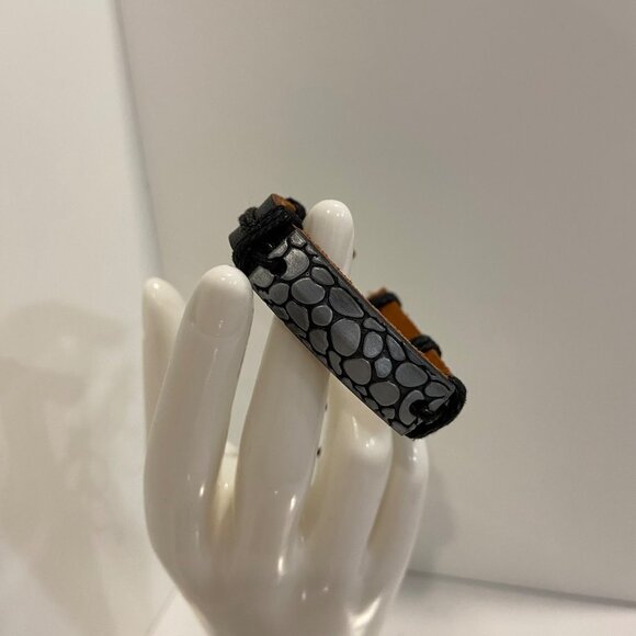 Genuine Leather & Rope Adjustable Bracelet With Textured Metal Accent anima - Picture 8 of 12